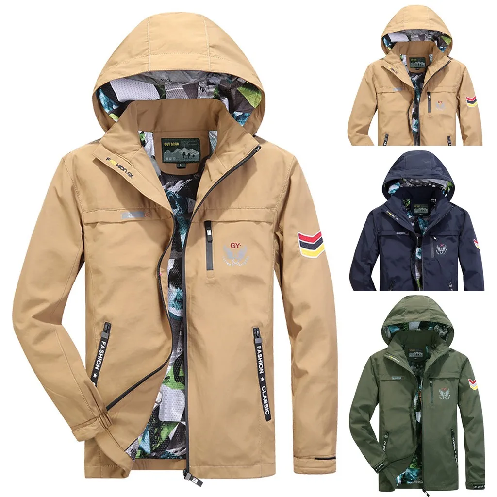 Мужское осеннее повседневное модное водонепроницаемое быстросохнущее дышащее Спортивное уличное пальто, осенне-зимнее портативное теплое модное рождественское пальто