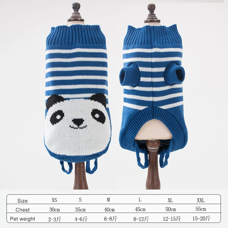 Dark blue Одежда для собак осень зима Одежда для маленьких средних и больших свитер для собаки для кошки Тедди вязаная одежда для домашних животных - Цвет: Dark blue