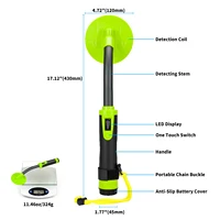 Metal Detector Pinpointer IP68 Fully Waterproof Underwater Metal Locator 360 Degree Handheld  Search Pin Pointer Vibration Bar 2