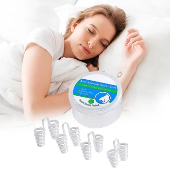 

4pcs Snoring Solution Anti Stop Snore Device Sleeping Equipment Snore Stopper Nose Clip Nose Vents Dilator