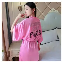 Сексуальная Печать Женская атласная пижама китайское кимоно для невесты купальные халаты повседневное вискозное мини домашнее платье свободная ночная рубашка халаты