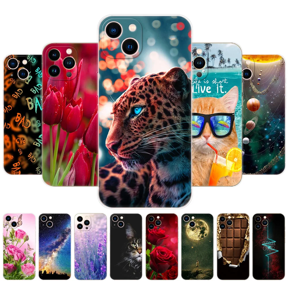 Per Iphone 13 Custodia Per Iphone 13 Mini Custodia Per Iphone 13 Pro Max Cover Posteriore Per Telefono Per Apple Iphone 13Pro Silicon Soft Tpu Fundas