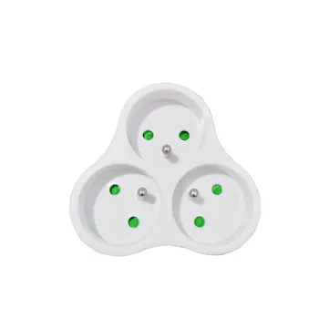 

AC 16A 250V French Standard 1 TO 3 Way Conversion Plug Socket Wall Charger Adapter Power Adapter Socket For Home Travel