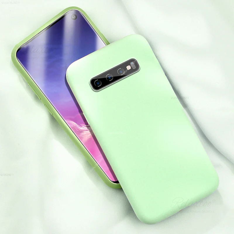 

Soft Liquid Silicone Case for Samsung Galaxy S10e S10 Plus phone case tpu protection back cover s10+ s10plus s 10 e funda couqe