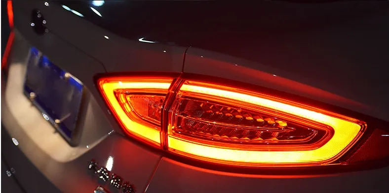 Автомобильный Стайлинг 4 шт. для Ford Mondeo Fusion задние фонари 2013 светодиодный задний фонарь DRL+ тормоз+ Парк+ сигнал