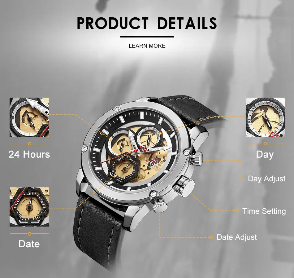 NAVIFORCE Топ бренд мужские роскошные часы полностью Стальные кварцевые мужские спортивные наручные часы военные кожаные часы Relogio Masculino