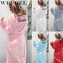 WEPBEL зимние женские модные теплые халаты пижамы с длинными рукавами теплые халаты Домашняя одежда длинные халаты пальто