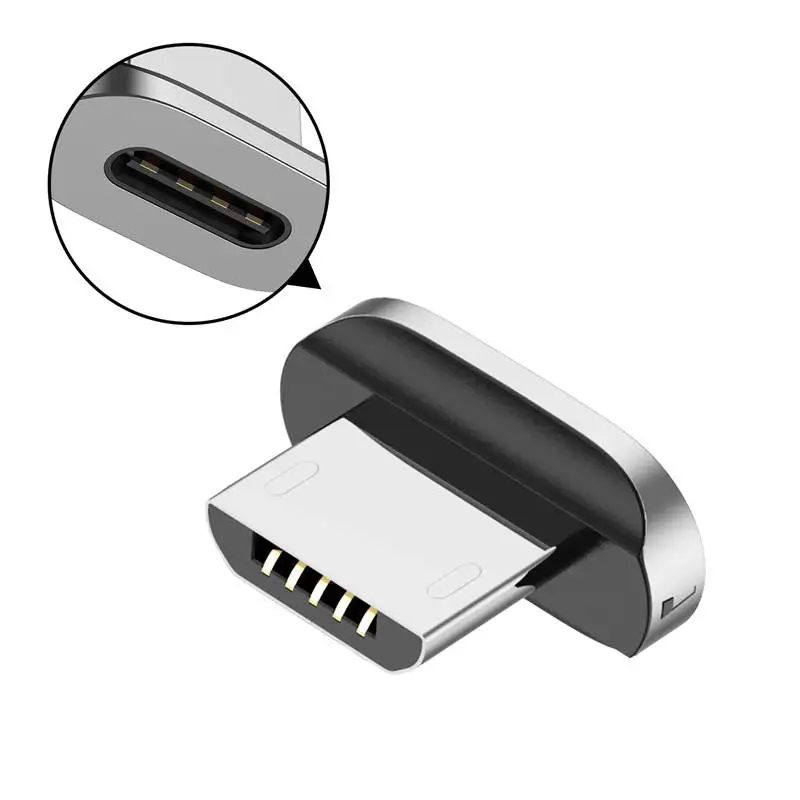 GTWIN Магнитный Micro USB кабель для iPhone samsung type-C Быстрая зарядка Магнитный кабель зарядное устройство адаптер USB кабели для мобильных телефонов - Цвет: Only For Micro Plug
