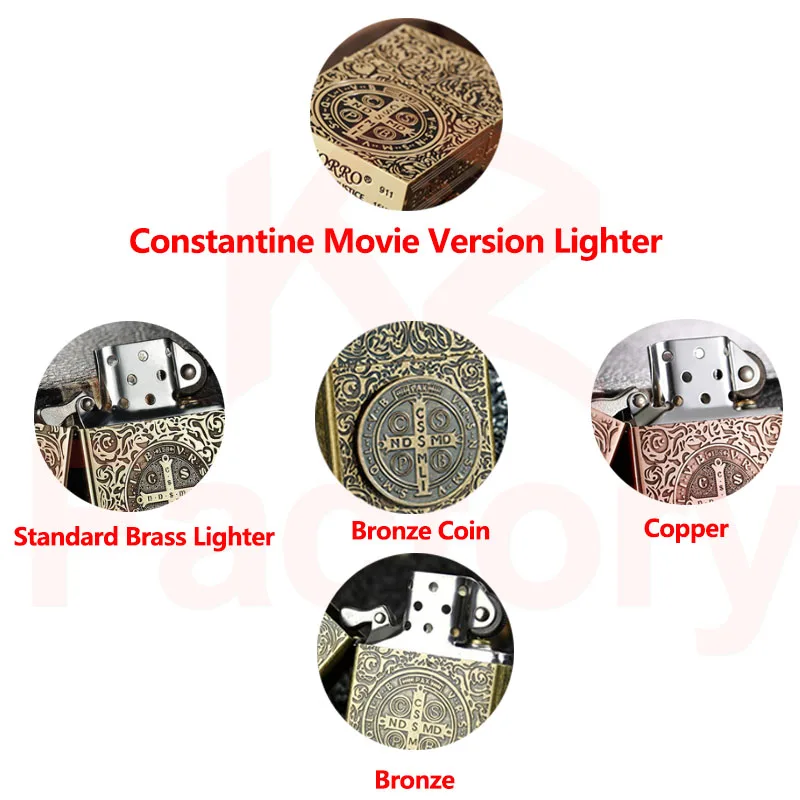 Retro Lighter Constantine Vintage Gift Large for Men Limited-Edition Old-Style Movie-Size