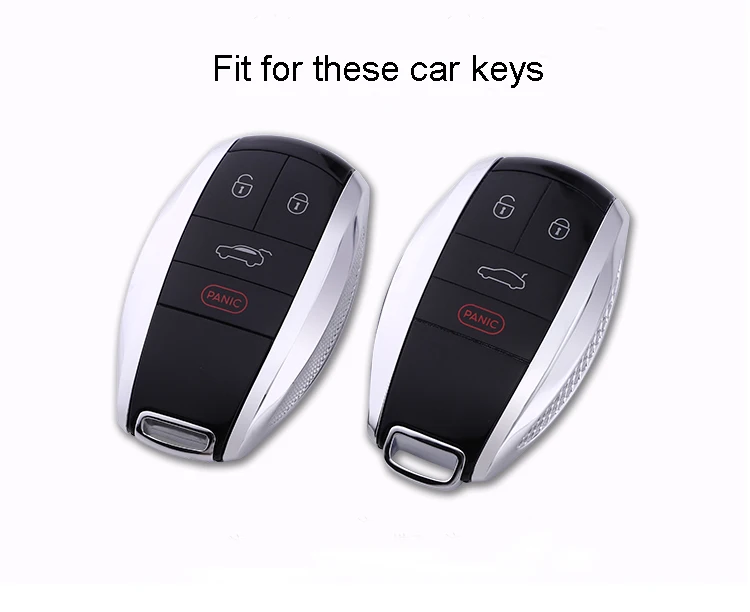 Aluminum Alloy Key Cover Case For Bentley Bentayga Continental GT Car-Styling Key Protection keychain