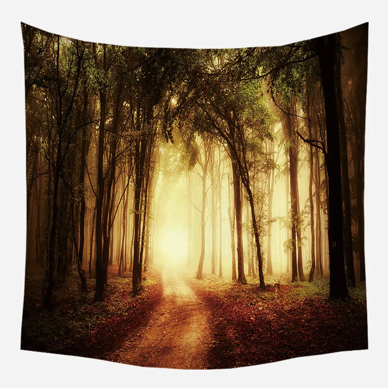 

New Style Europe And America Forest Series Tapestry Hanging Wall Tapestry Digital Printing Customizable Brushed Fabric Tapestry