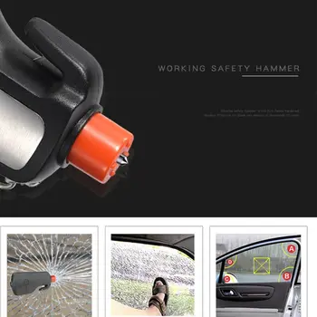 

Multifunction Car Safety Hammer Protable Emergency Escape Tool Rescue Auto Parts E7CA