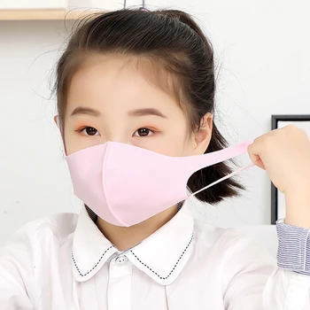 

10Pcs Kid PM2.5 Mouth Face Mask Ice Silk Cotton 3D Reusable Anti Pollution Dust proof Safety Mouth Mask for Children