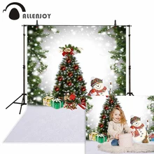 Allenjoy Рождественский фон для фотосъемки Снежинка Рождественская елка Снеговик Зимняя холодная Детская фотография фон для фотосъемки