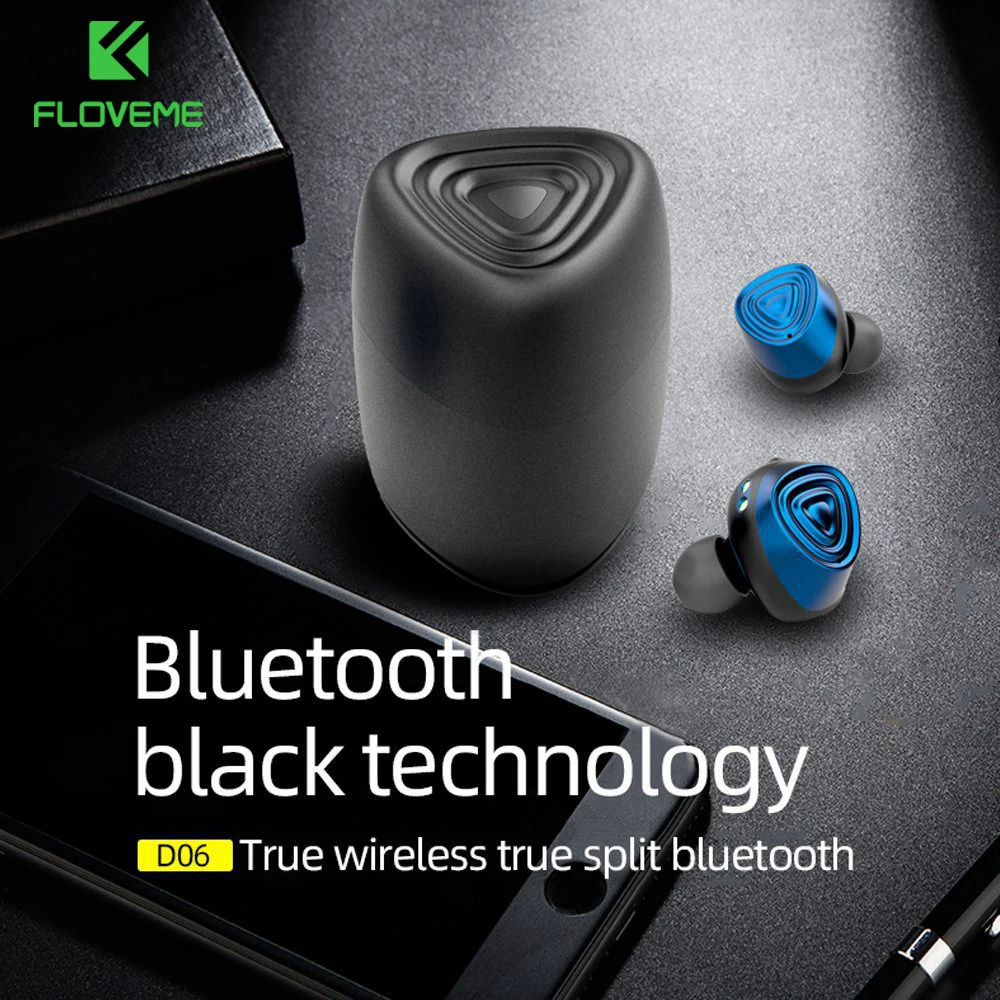 

D06 Waterproof Headset Wireless Headphones Bluetooth Earphones High Quality Sound For iPhone 11 7 Intelligent Bluetooth Earphone