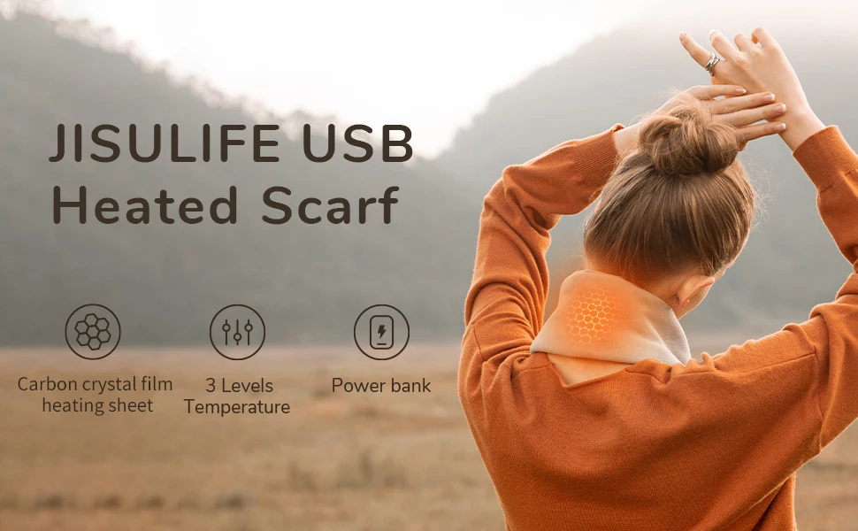 JISULIFE Stylish Heated Scarf for Women and Man 4