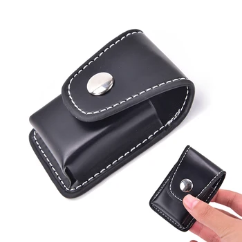 

1Pc Windproof Zip Cigarette Lighter Gift Box Holder Bag Small Box Case For Zippo Super Match High Leather Cover Men