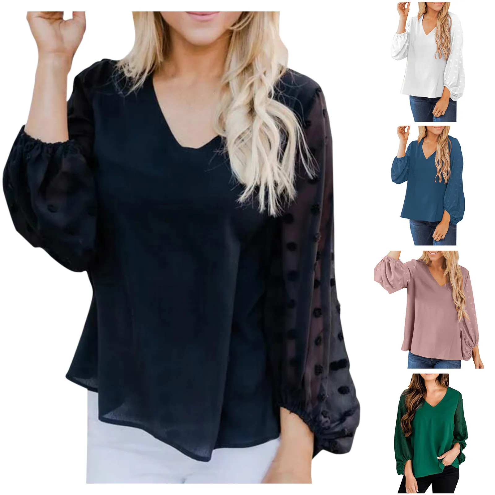 Button Solid Color Women Blouse Office Fashion Casual Long Sleeve Ladies Shirts Bottoming Western Style Autumn Girl Tops#Q | Женская