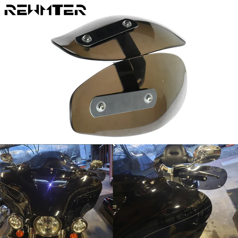 Motorcycle Hand Guard Cold Wind Deflector Shield Smoke 10mm For Harley Touring Dyna Softail Sportster Road King Chopper Cruiser |