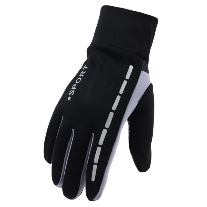 

Men Motorcycle Gloves Touch Screen Winter Fleece Warm Windproof Full Finger Anti-slip Skiing Cycling Motorbike Protective Gloves