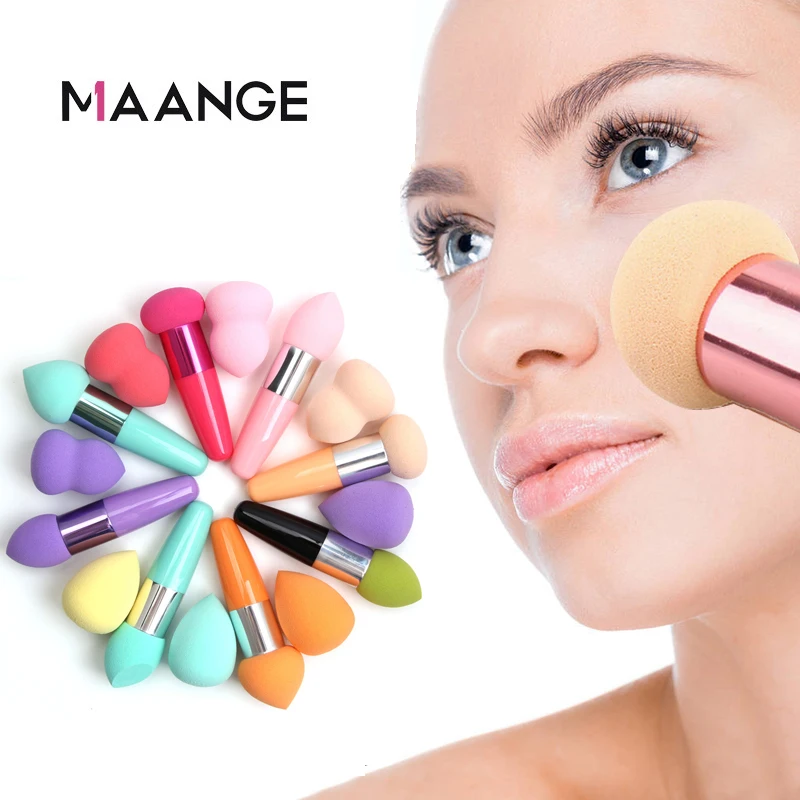 

2 Pcs/ set Makeup Foundation Sponge Blending Puff Powder Beauty Kit Brochas Maquillaje Pincel Maquiagem Makeup Brush Set Brochas