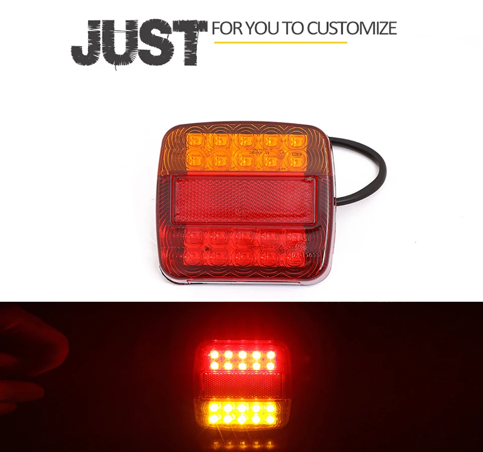 Nlpearl 1pcs Car Light Assembly 26LED Rear Tail Light for Trailers Waterproof Stop Warning Lights For Car Truck Caravan ATV 12V