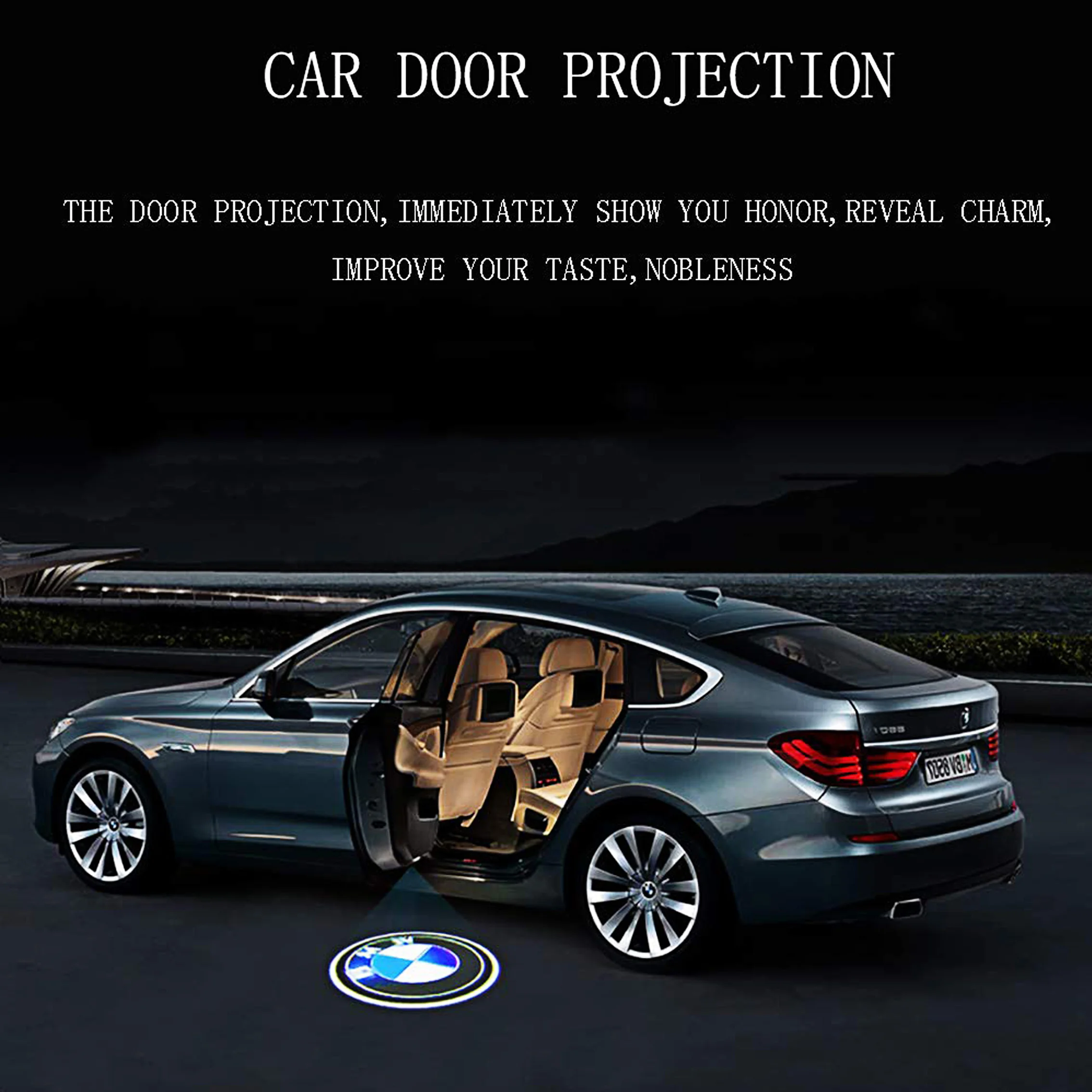 4 шт. двери автомобиля светодиодный логотип, Призрак Тень Добро пожаловать огни символ эмблемы шаг вежливости огни комплект для BMW 3 5 6 7 Z GT X серии