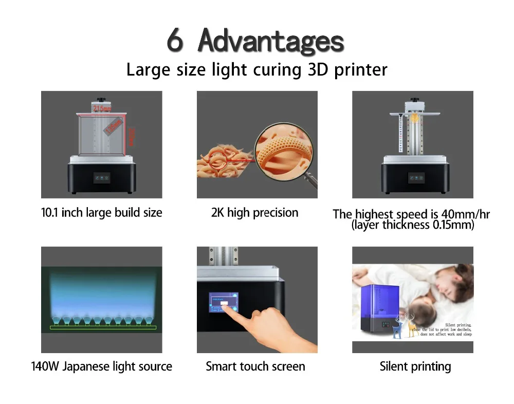 SLA/DLP 3d принтер размера плюс UV Принтер lcd 3d принтер офлайн печать Impresora 3d Drucker Impressora UV смола