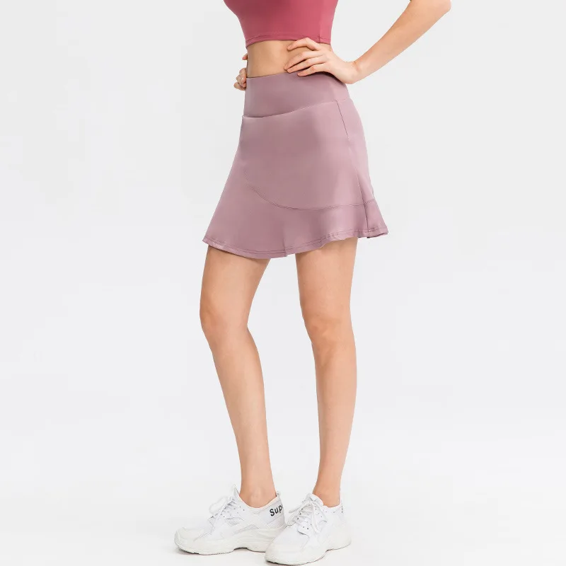 Summer New Sports Shorts Women Fitness Running Training Loose Short Skirt Quick-Dry Fake Two-Piece Cheerleaders Tennis Culottes