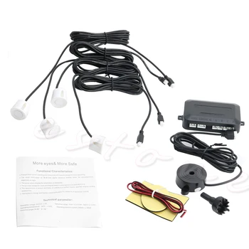 

4 Sensors Car Reverse Backup Rear Buzzer Radar System Kit Sound Alarm New