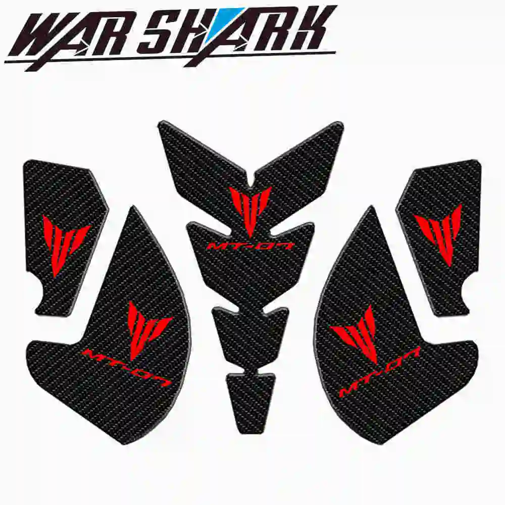 C 1set Для YAMAHA mtmt07- волоконная текстура мотоциклетная противоскользящая накладка на бак наклейка накладка боковой газовый наколенник протектор - Цвет: C 1set