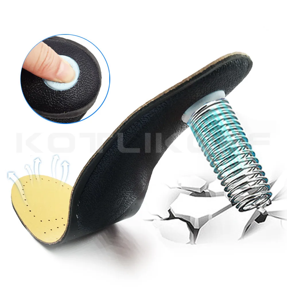 ИД премиум кожа ортопедические стельки для плоских поддержка свода стопы обувь Pad корректный O X ног вальгусной Varus мужчин и женщин