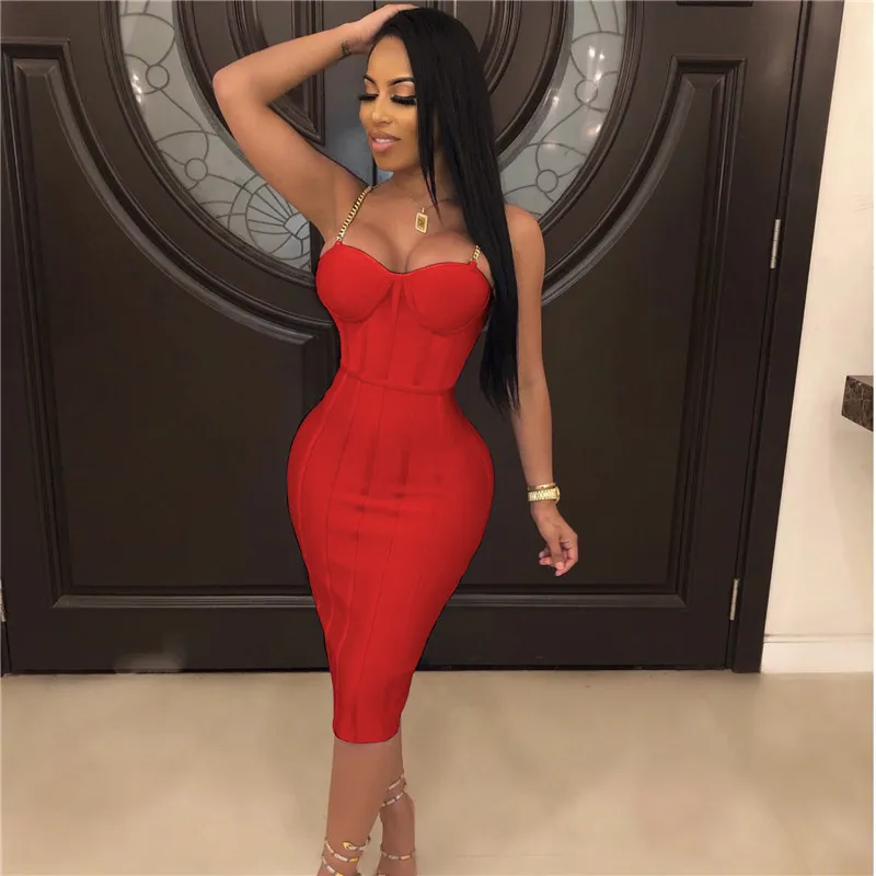 

Celebrity Evening Party Dress 2019 New Summer Bodycon Bandage Dress Women Vestido Sexy Spaghetti Strap Sleeveless Club Hot