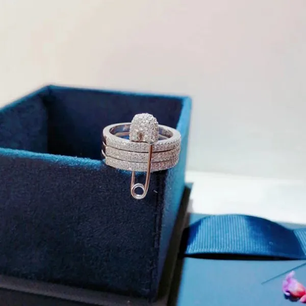 Дизайнерские Модные ювелирные изделия из стерлингового серебра 925 пробы, вечерние кольца с фианитом 3а
