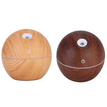 

Led Colorful Usb ligent Induction Wood Grain Humidifier Ultrasonic Air Aroma Essential Oil Diffuser for Office Home