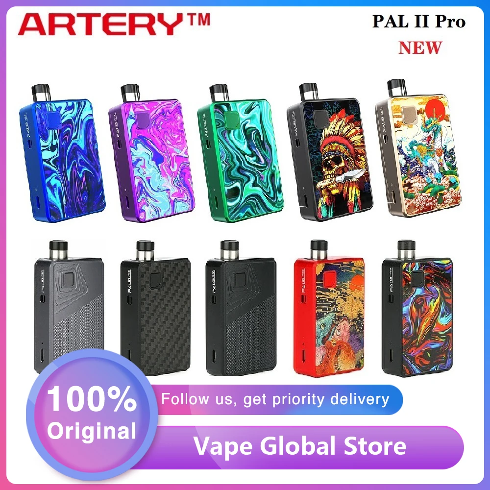 Артерия PAL 2 Pro Pod Kit MTL& DTL электронная сигарета комплект с аккумулятором 1000 мАч и 3 мл Pod Pal II Vs Drag Nano/Vinci X