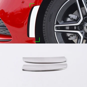 

Fit for Mercedes Benz A Class W177 V177 AMG Line 2019 2020 Car Accessories Steel Chrome Front Bumper Side Stripe Cover Trim 2pcs