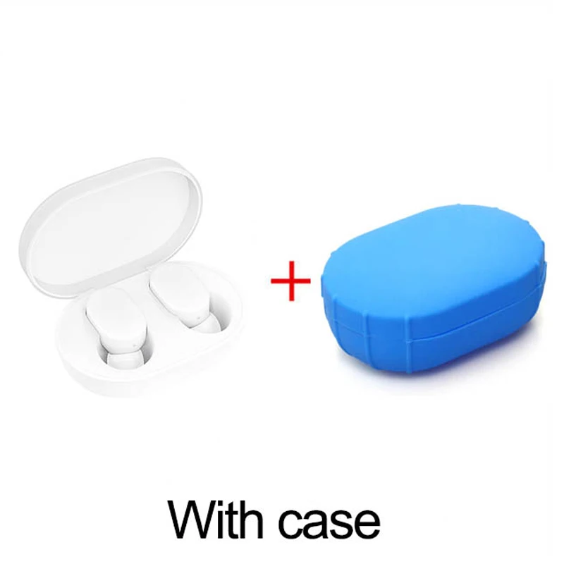 blue case Xiaomi mi AirDots TWS Bluetooth наушники беспроводные наушники-вкладыши наушники гарнитура с mi c и зарядной док-станцией Молодежная версия - Цвет: blue case