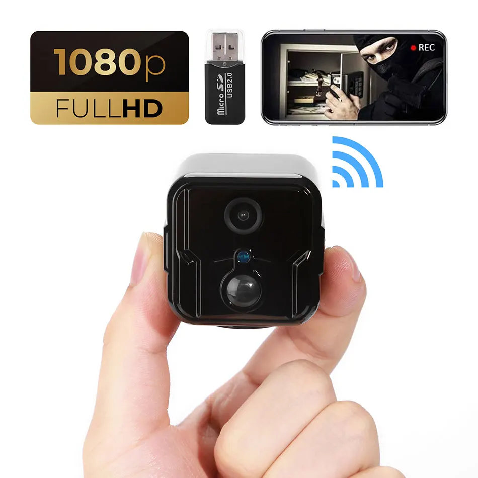 Мини IP камера ET T9 для домашней системы безопасности Wi Fi 1080P|Экшн-камеры| |