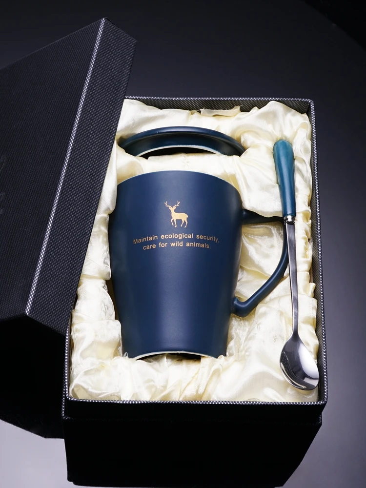 OUSSIRRO Европейский стиль кружка простой животный узор керамика кофейная Крышка