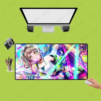 

XGZ Anime Girl Blowing Bubble Mouse Pad Anime Computer Mouse Mat Gamepad Pc Gamer Gaming Mousemat Deskmat Size Can Be Selected