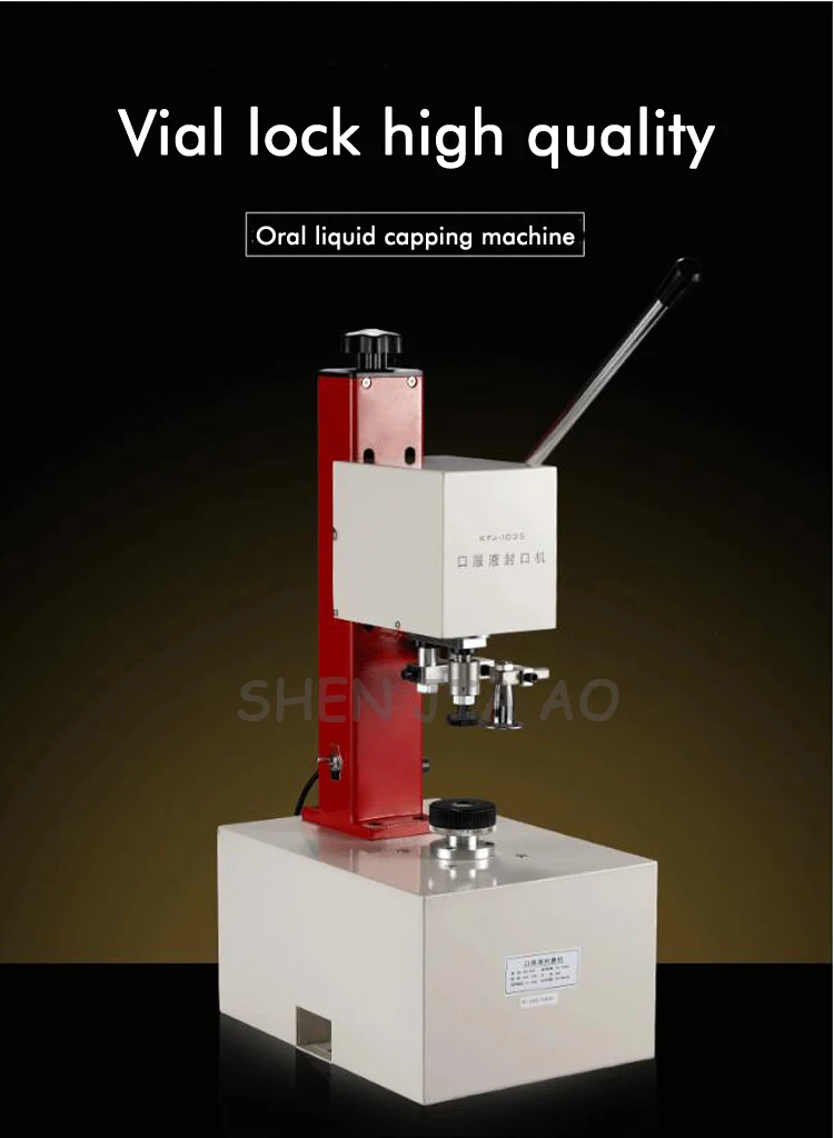 KFJ-1035 Oral Liquid Lock Cover Seal Machine Manual Oral Liquid Prick Machine Pe