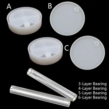 

Handmade Rotating 3-Tiered Tray Jewelry Storage Organizer Mold DIY Box Epoxy Resin Casting Silicone Mold Art Craft Tools