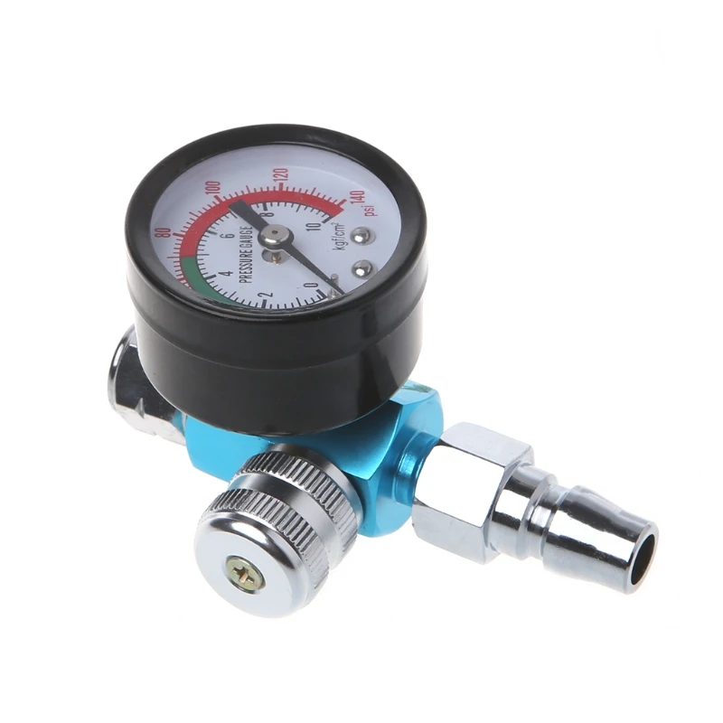 

1/4'' Mini lightweight BSP HVLP Spray Gun Air Regulator Tool Pressure Gauge Diaphragm Control for Sprayguns And Air Tools