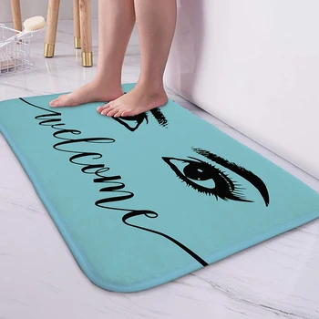 

Prayer Mat Anti-Slip Absorb Water Bath Mat Cartoon Eyelash Bathroom Carpet Kitchen Bedroom Floor Mat Entrance Rugs Kids 40*60cm