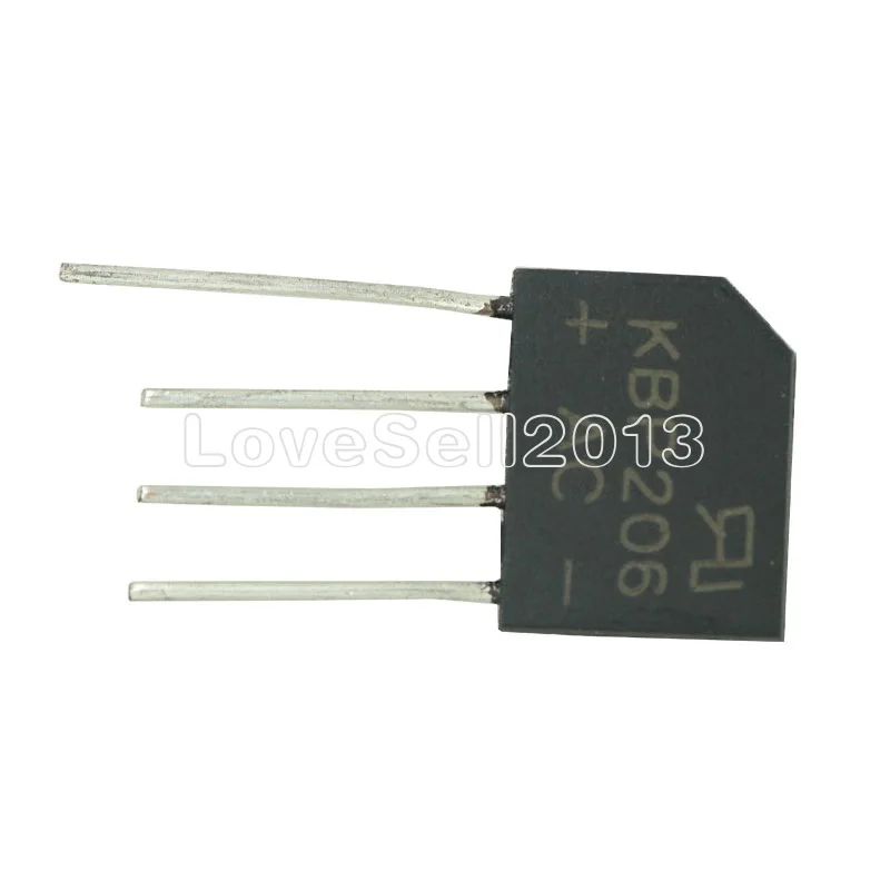 

10PCS NEW Diode Bridge Rectifier 600V 2A KBP206G KBP206 4PIN SIP-4 Single Phase