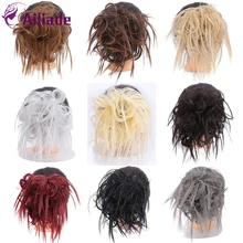 AILIADE " Грязные волосы пучок резинки для волос для женщин шиньон для наращивания синтетический парик кольцо обруч шиньон черный коричневый серый красный