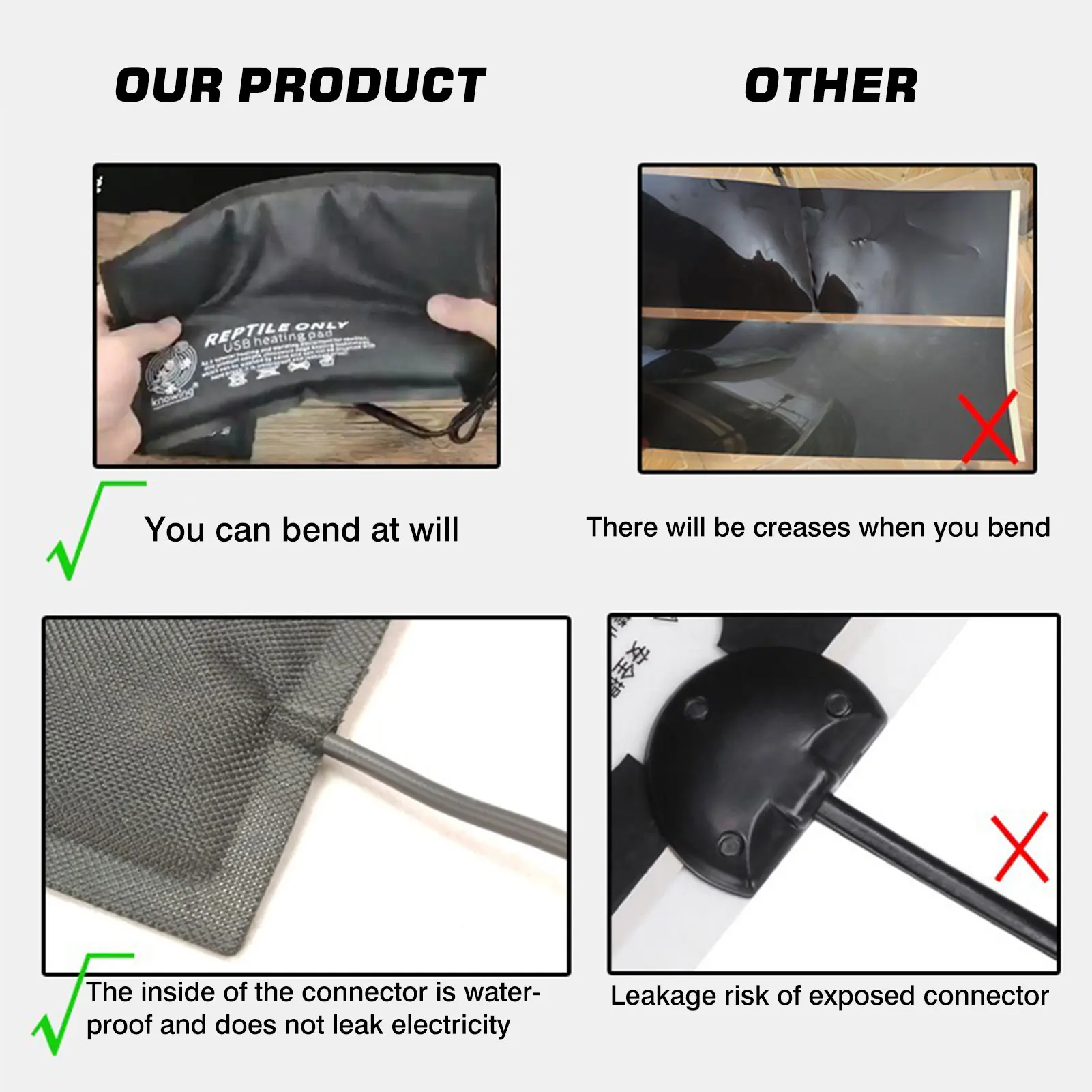 Reptile Heating Warm Pad Terrarium Heating Mat Waterproof Temperature Controller Incubator Mat Tools Turtles Snake Lizard For reptile heating mat