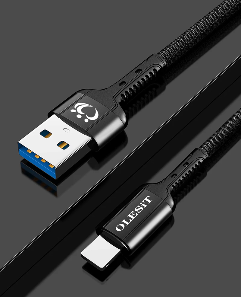 50 шт./лот OLESiT UNS-K183/K184/K185 1 м 3M мини USB кабель передачи данных Быстрая зарядка тканевый кабель для iPhone samsung huawei