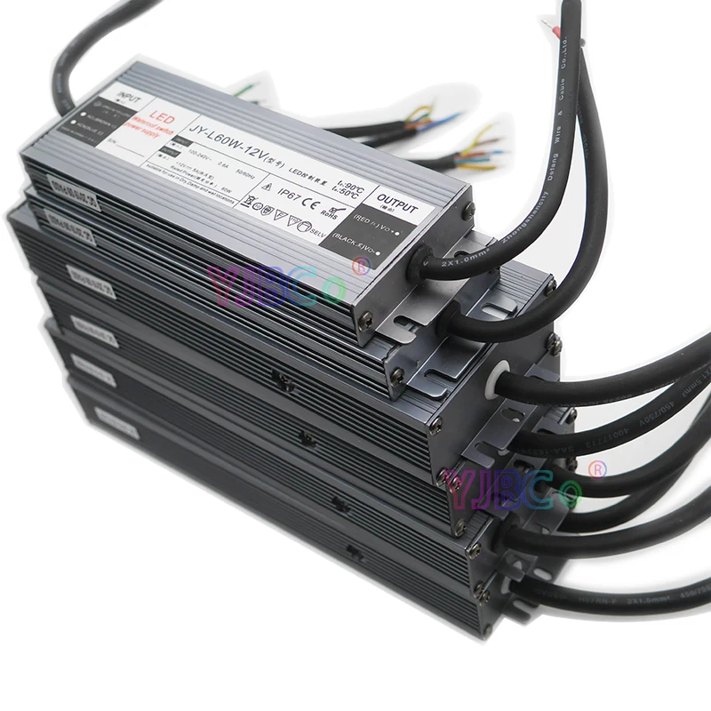 DC12V Ultra-thin waterproof switch power supply IP67 AC100V~240V  60W/100W/150W/200W/250W/300W transformer for led strip light